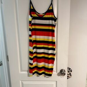 Forever 21 Multicolor Striped Midi Dress